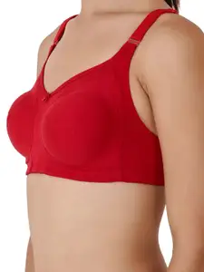 Floret Pack of 2 Non Padded Non-Wired Cotton Full Coverage Everyday Bra With Moulded Cups