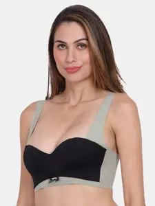 Amour Secret Colourblocked Push Up Bra - Underwired Lightly Padded