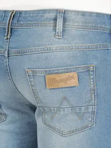 Wrangler Men Skinny Fit Low-Rise Heavy Fade Stretchable Cotton Jeans