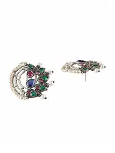 Adwitiya Collection Silver-Plated Classic Studs Earrings