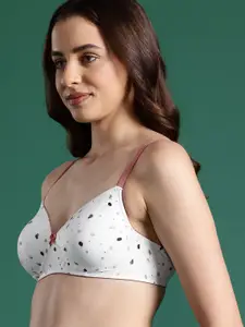 DressBerry Polka Dot Printed Lightly Padded Bra