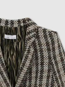 DeFacto Women Self-Design Notched Lapel Single-Breasted Blazer