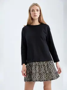 DeFacto Animal Printed A-Line Mini Dress