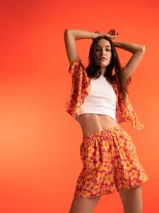 DeFacto Women Floral Printed Casual Shirt