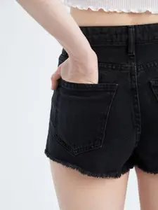 DeFacto Women Mid-Rise Cotton Denim Shorts