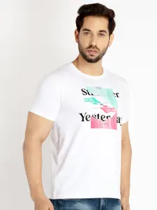 Status Quo Men Typography Printed Cotton T-shirt