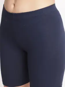 Jinfo Women Pack Of 2 Mid-Rise Cycling Shorts