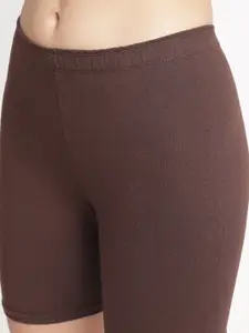 Jinfo Women Pack Of 2 Mid-Rise Cycling Shorts