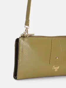 Baggit Women Snake Textured Zip Around Wallet