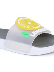 Pampy Angel Women Self Design Rubber Sliders