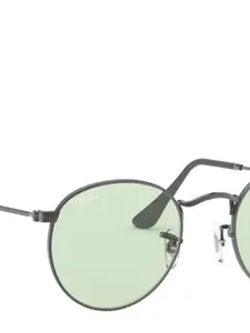 RAY-BAN Men Photochromic Green Lens Round Sunglasses - 0RB3447004/T153