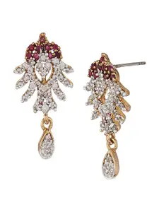 Estele Gold Plated CZ Fascinating Pendant Necklace Set