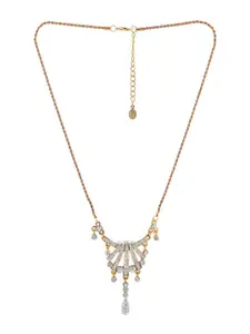 Estele Gold Plated Beautiful Necklace Set with Crystals
