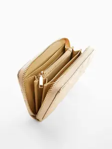 MANGO Women Quilted Zip Around Wallet
