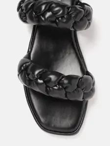 DressBerry Women Braided Straps Open Toe Flats