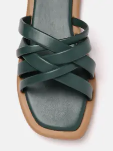 The Roadster Lifestyle Co. Women Cross Straps Open Toe Flats