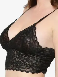 N-Gal Pack Of 2 Floral Non Padded Lace Bralette Bra