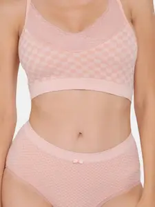 Amour Secret Pack Of 3 Printed Sports Lightly Padded Bra & Panty