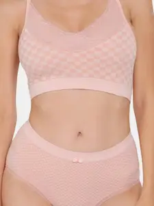 Amour Secret Pack Of 3 Printed Sports Lightly Padded Bra & Panty