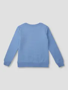 Gini and Jony Girls Typography Printed Cotton Sweatshirt