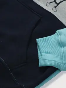 Gini and Jony Boys Colourblocked Hooded Sweatshirt