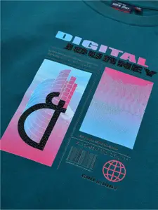 Gini and Jony Boys Round Neck Graphic Printed Sweatshirt