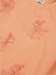 Gini and Jony Girls Round Neck Printed Fleece Sweatshirt