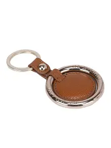 Da Milano Men Textured Leather Wallet and Keychain Accessory Gift Set