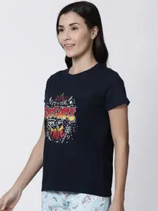 Kryptic Women Printed Pure Cotton Lounge T-shirt
