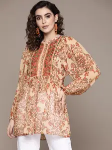 aarke Ritu Kumar Floral Printed Kurti with Camisole