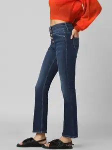ONLY Women Flared Light Fade Stretchable Cotton Jeans
