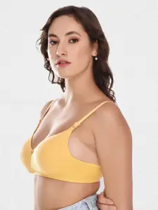 Designer Bugs Lightly Padded Non Wired Seamless Cotton T-Shirt Bra