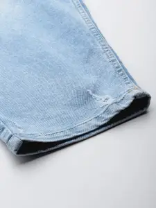 Sztori Women Plus Size Slouchy Fit Light Fade Slash-Knee Stretchable Jeans