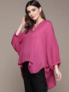 Ritu Kumar V-Neck Kurti with Drop-Shoulder Sleeves