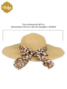 ToniQ Women Animal Printed Scarf Beach Sun Hat