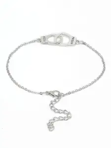 YouBella Women Silver-Plated Link Handcuff Bracelet
