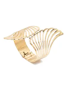 YouBella Women Pack of 3 Gold-Plated Kada Bracelets