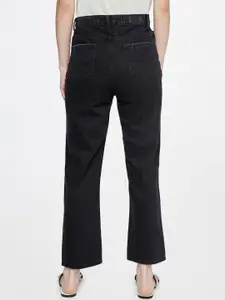 AND Women Straight Fit Pure Cotton Cropped Jeans