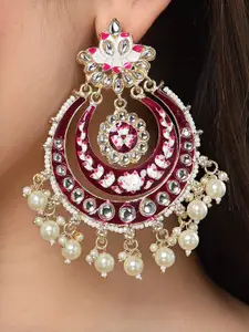 Shining Diva Gold Plated Classic Chandbalis Earrings