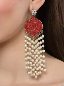 Shining Diva Gold Plated Classic Drop Earrings