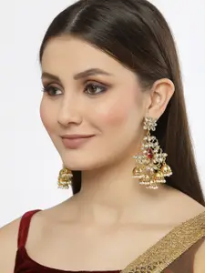 Shining Diva Gold Plated Classic Drop Earrings
