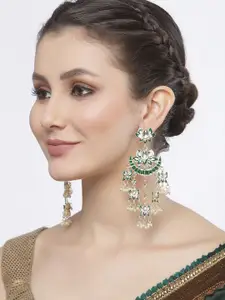 Shining Diva Gold-Plated Classic Drop Earrings