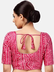 Studio Shringaar Bandhani Printed Saree Blouse