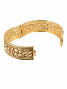 Adwitiya Collection Set Of 2 Gold-Plated Stone-Studded Bangles