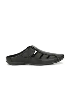 El Paso Men Black Comfort Sandals