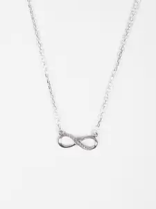 Clara 92.5 Sterlling Silver Rhodium-Plated Pendant With Chain