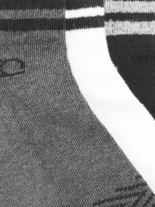 Ajile by Pantaloons Men Pack Of 3 Cotton Patterned Ankle-Length Socks