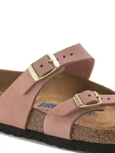 Birkenstock Mayari Soft Footbed Old Rose Regular Width Nubuck Leather Thong Sandals