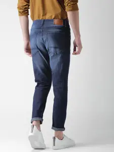 HIGHLANDER Men Blue Slim Tapered Fit Mildly Distressed Ankle Length Stretchable Jeans