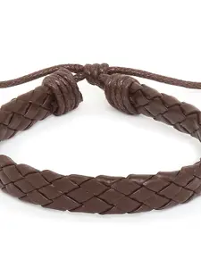 OOMPH Men Leather Wraparound Bracelet